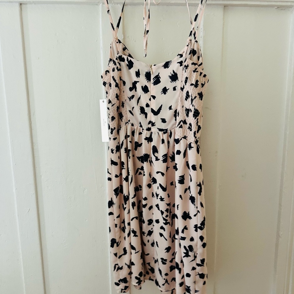 Aqua Blush and Black Patterned Dress